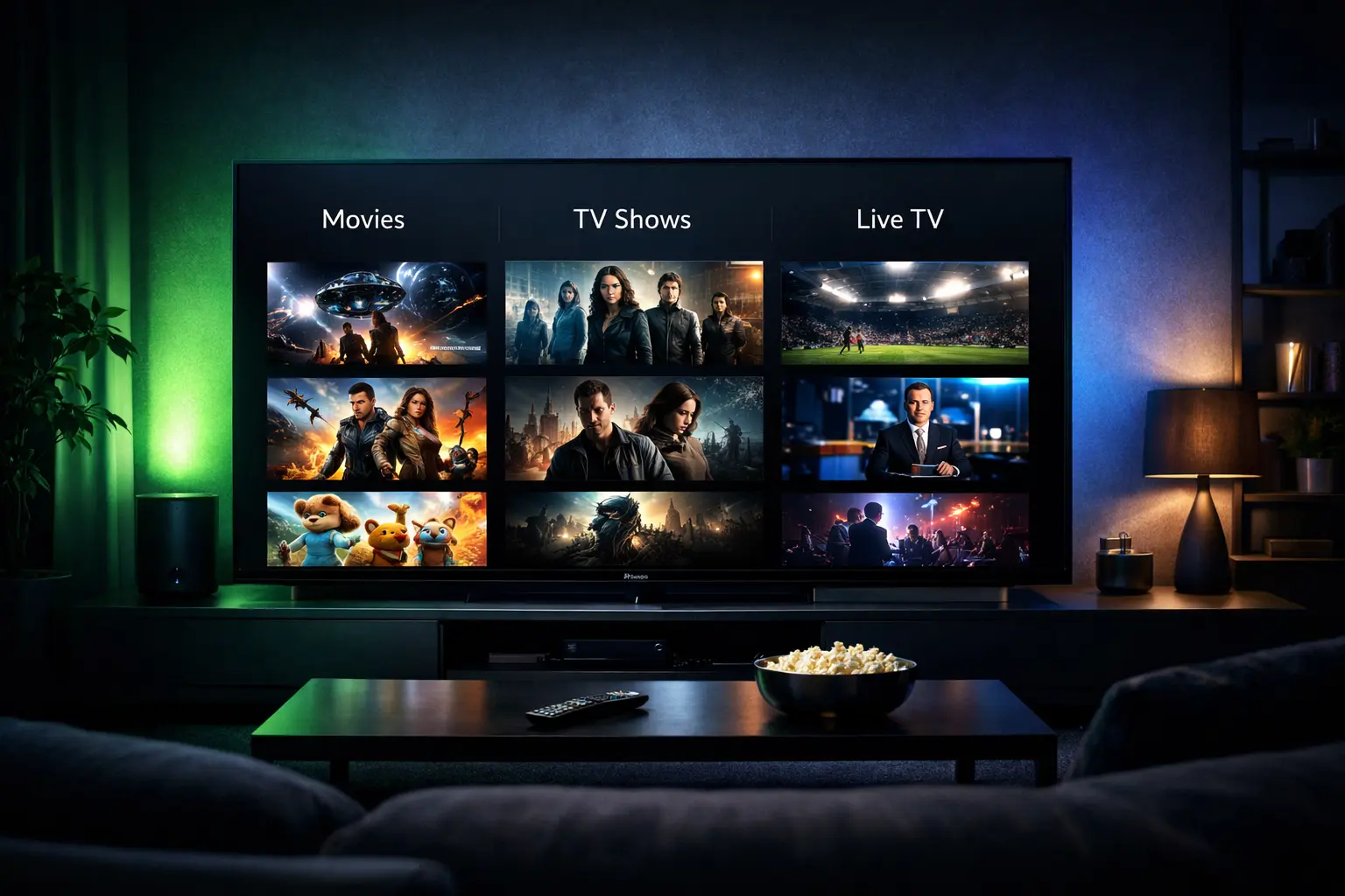 IPTV free trial streaming preview on smart TV