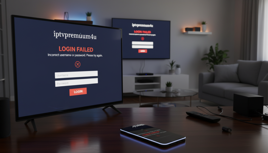 iptv login error