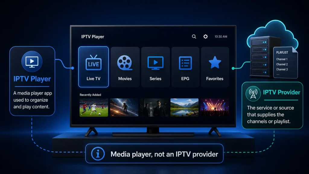 What is IPTV Smarters Pro app interface