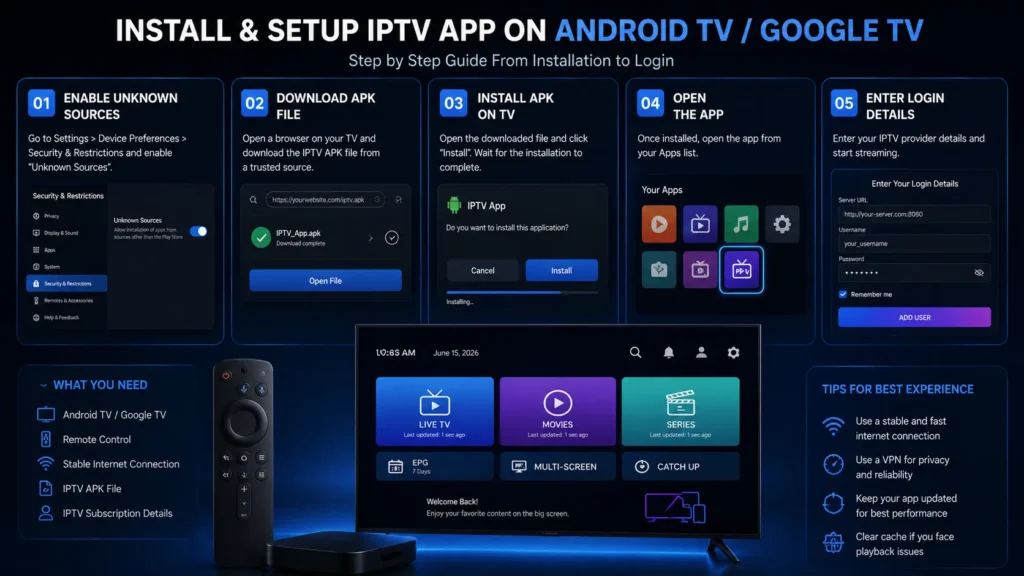 Install IPTV Smarters Pro APK on Android TV